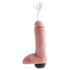 King Cock 8 - realistická stříkací dildo (20cm) - přírodní