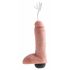 King Cock 8 - realistická stříkací dildo (20cm) - přírodní