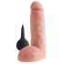 King Cock 8 - realistická stříkací dildo (20cm) - přírodní