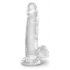 King Cock Clear 7 - zuignap, met bal (18cm)