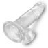 King Cock Clear 7 - připínací, testikulární dildo (18 cm)