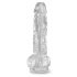 King Cock Clair 20 cm - Dildo à ventouse et avec testicules