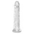 King Cock Clear 8 - Zuignap Voeldildo (20cm)