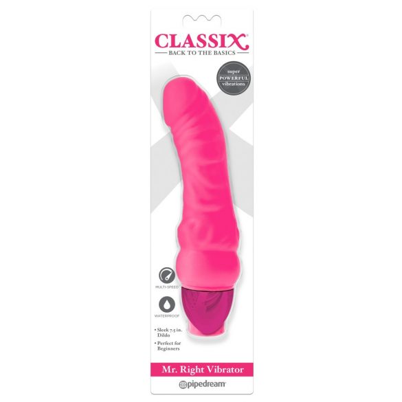 Classix Monsieur Parfait - vibromasseur débutant en silicone avec pénis (rose)