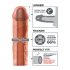 X-TENSION Mega 2 - realistický návlek na penis (20,3cm) - přírodní