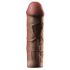 X-TENSION Mega 2 - realistische penis sleeve (20,3cm) - donker natuur