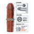 X-TENSION Mega 2 - realistický návlek na penis (20,3 cm) - tmavě přírodní