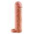 X-TENSION Perfect 1 - návlek na penis s kroužkem na varlata (17,7cm) - přírodní