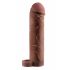 X-TENSION Perfect 2 - návlek na penis s kroužkem na varlata (19cm) - tmavě přírodní