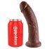 King Cock 8 dildo (20cm) - hnědý