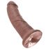 King Cock 8 dildo (20cm) - hnědý