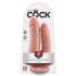 King Cock Double Penetrator - realistické dvojité dildo (přírodní barva)