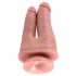 King Cock Double Penetrator - realistické dvojité dildo (přírodní barva)