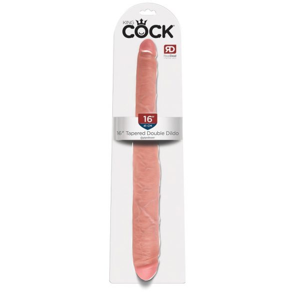 Pipedream King Cock 16 Tapered Double Dildo - realistické oboustranné dildo (41cm) - tělová barva"