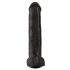 King Cock 15 - zuignap dildó met ballen (38cm) - zwart