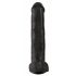 King Cock 15 - přísavkový dildo s varlaty (38 cm) - černý