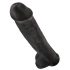 King Cock 15 - Dildo à ventouse avec testicules (38 cm) - noir