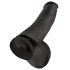 King Cock 15 - Dildo à ventouse avec testicules (38 cm) - noir