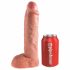 King Cock Strap-on 10 - duté dildo s popruhem (25 cm)