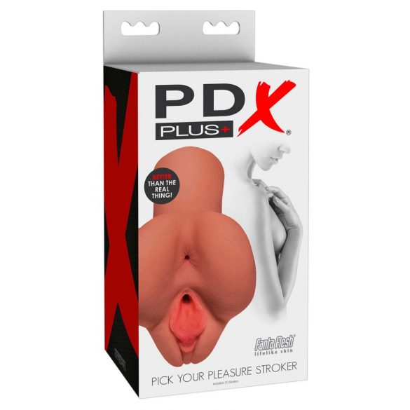 PDX Choisissez Votre Plaisir - Masturbateur 2en1 vagin et anus (naturel)