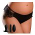 HOOKUP Princess Vibrating Panty Set with Battery - Black 