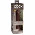 King Cock Elite 7- připínací, realistické dildo (18 cm) - hnědé