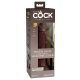 King Cock Elite 7- připínací, realistické dildo (18 cm) - hnědé