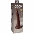 King Cock Elite 7- připínací, realistické dildo (18 cm) - hnědé