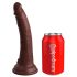 King Cock Elite 7- připínací, realistické dildo (18 cm) - hnědé