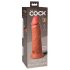 King Cock Elite 8 - připínací, realistické dildo (20 cm) - tmavě přírodní