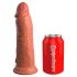 King Cock Elite 8 - přísavkový dildo (20 cm) - tmavá přírodní