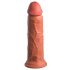 King Cock Elite 8 - přísavkový dildo (20 cm) - tmavá přírodní