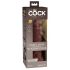 King Cock Elite 20 cm - zuignap, realistische dildo - bruin