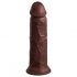 King Cock Elite 8 - připínací, realistické dildo (20 cm) - hnědé