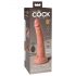 King Cock Elite 7 - připínací, rádiem řízený, realistický vibrátor (18 cm) - přírodní