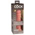 King Cock Elite 8 - připínací, realistický vibrátor (20 cm) - přírodní