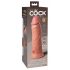 King Cock Elite 8 - připínací, realistický vibrátor (20 cm) - přírodní