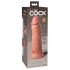 King Cock Elite 8 - připínací, realistický vibrátor (20 cm) - přírodní