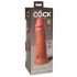 King Cock Elite 8 - připínací, realistické dildo (20 cm) - tmavě přírodní