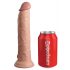 King Cock Elite 9 - vibromasseur à base adhésive avec télécommande 23cm - naturel