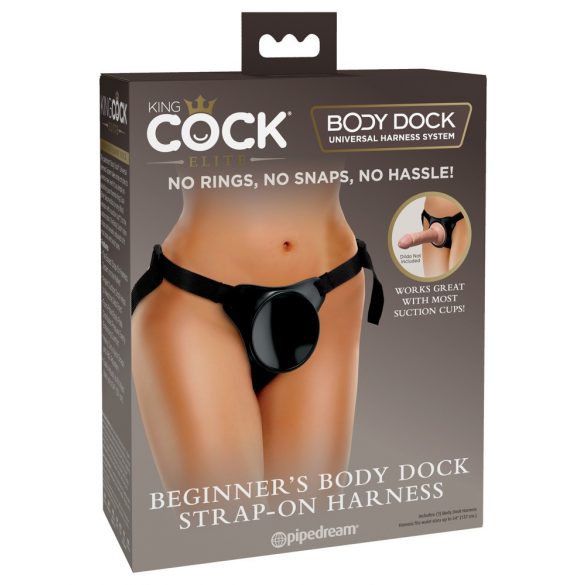 King Cock Elite Body Dock pro začátečníky - připojitelné dno (černý)