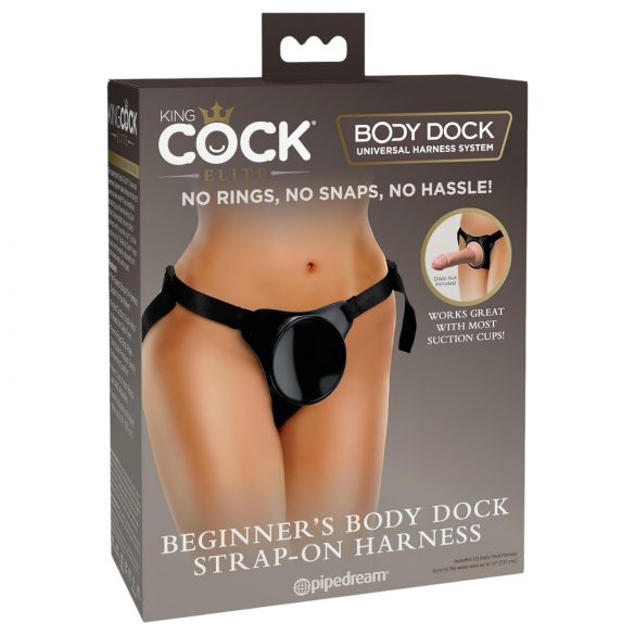 King Cock Elite Body Dock pro začátečníky - připojitelné dno (černý)