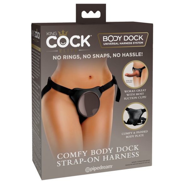 King Cock Elite Comfy Body Dock - Připevnitelné dno (hnědá)