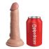 King Cock Elite Beginner's - připínací dildo s postrojem (přírodní)