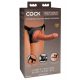 King Cock Elite Comfy - připínací dildo s postrojem (tmavě přírodní)