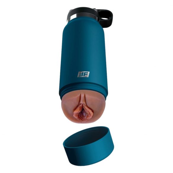 Klootflask Privé Plezier - kunstkut in fles (blauw-bruin)