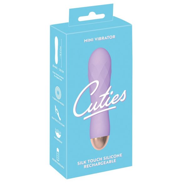 Cuties Mini - Vodotěsný mřížkový vibrátor na baterie (fialový)