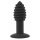 Black Velvet Twist - vibrateur anal en silicone rechargeable (noir)