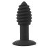 Black Velvet Twist - vibrateur anal en silicone rechargeable (noir)