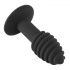 Black Velvet Twist - vibrateur anal en silicone rechargeable (noir)